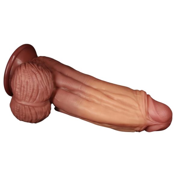 Lovetoy - realistiškas dviejų sluoksnių dildo - 26 cm - kūno spalvos