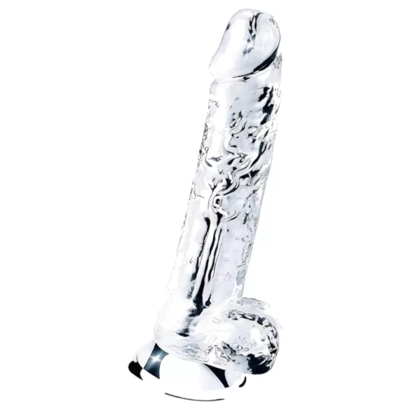 Lovetoy Flawless Clear - dildo su siurbtuku - permatomas - 19 cm