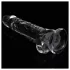 Lovetoy Flawless Clear - dildo su siurbtuku - permatomas - 19 cm