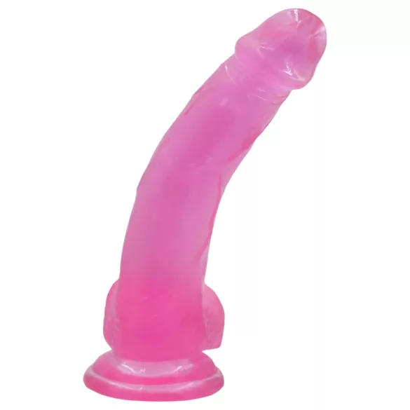 Lovetoy - dildo su prisiurbtuku - 20 cm - rožinis