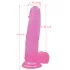 Lovetoy - dildo su prisiurbtuku - 20 cm - rožinis