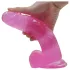 Lovetoy - dildo su prisiurbtuku - 20 cm - rožinis
