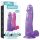 Lovetoy - dildo su siurbtuku - 20 cm - violetinė