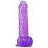 Lovetoy - dildo su siurbtuku - 20 cm - violetinė