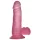 Lovetoy - dildo su siurbtuku - 15 cm - rožinis