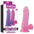 Lovetoy - dildo su siurbtuku - 15 cm - rožinis