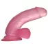 Lovetoy - dildo su siurbtuku - 15 cm - rožinis