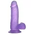Lovetoy - dildo su siurbtuku - 15 cm - violetinis