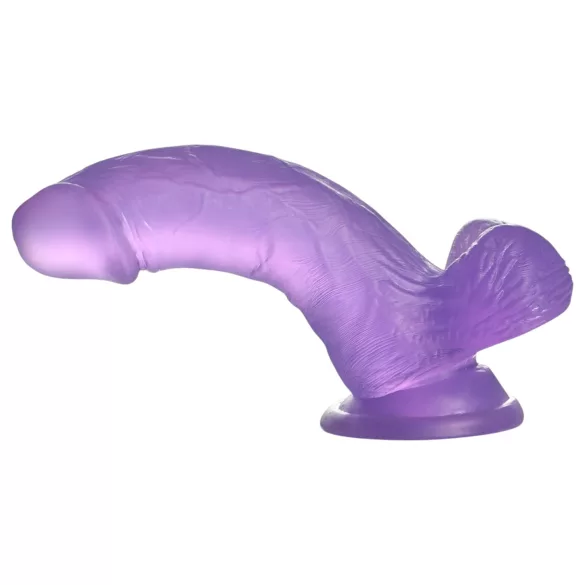 Lovetoy - dildo su siurbtuku - 15 cm - violetinis