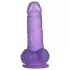 Lovetoy - dildo su siurbtuku - 15 cm - violetinis