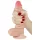 Lovetoy Sliding-Skin - dvigubas dildo - 18 cm - kūno spalvos