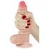Lovetoy Sliding-Skin - dvigubas dildo - 18 cm - kūno spalvos