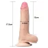 Lovetoy Sliding-Skin - dvigubas dildo - 18 cm - kūno spalvos
