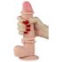 Lovetoy Sliding-Skin - dvigubo sluoksnio dildo - 21cm (natūr.)