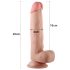 Lovetoy Sliding-Skin - dvigubo sluoksnio dildo - 21cm (natūr.)