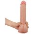 Lovetoy Sliding-Skin - dviejų sluoksnių dildo - 23cm (natūralus)