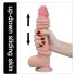 Lovetoy Sliding-Skin - dviejų sluoksnių dildo - 23cm (natūralus)