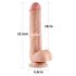 Lovetoy Sliding-Skin - dviejų sluoksnių dildo - 23cm (natūralus)