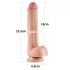 Lovetoy - dvigubas dildo - 23 cm - natūralios spalvos