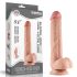 Lovetoy Sliding-Skin - dviejų sluoksnių dildo - 23cm (natūralus)