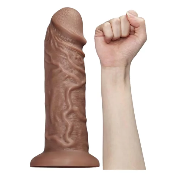 Lovetoy Chubby - realistiškas dildo su siurbtuku - 25 cm - kūno spalvos
