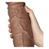 Lovetoy Chubby - realistiškas dildo su siurbtuku - 25 cm - kūno spalvos