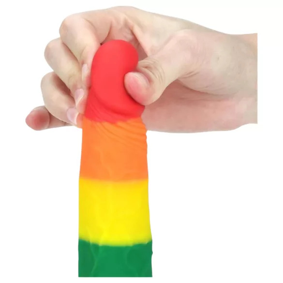 Lovetoy Prider - realistiškas dildo - 19 cm - vaivorykštinis