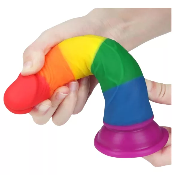 Lovetoy Prider - realistiškas dildo - 19 cm - vaivorykštinis