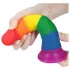 Lovetoy Prider - realistiškas dildo - 19 cm - vaivorykštinis