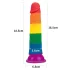 Lovetoy Prider - realistiškas dildo - 19 cm - vaivorykštinis
