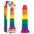Lovetoy Prider - realistiškas dildo - 19 cm - vaivorykštinis