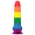 Lovetoy Prider - realistiškas dildo su sėklidėmis - 20 cm - vaivorykštinis
