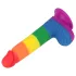 Lovetoy Prider - realistiškas dildo su sėklidėmis - 20 cm - vaivorykštinis