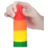 Lovetoy Prider - realistiškas dildo su sėklidėmis - 20 cm - vaivorykštinis