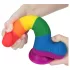 Lovetoy Prider - realistiškas dildo su sėklidėmis - 20 cm - vaivorykštinis
