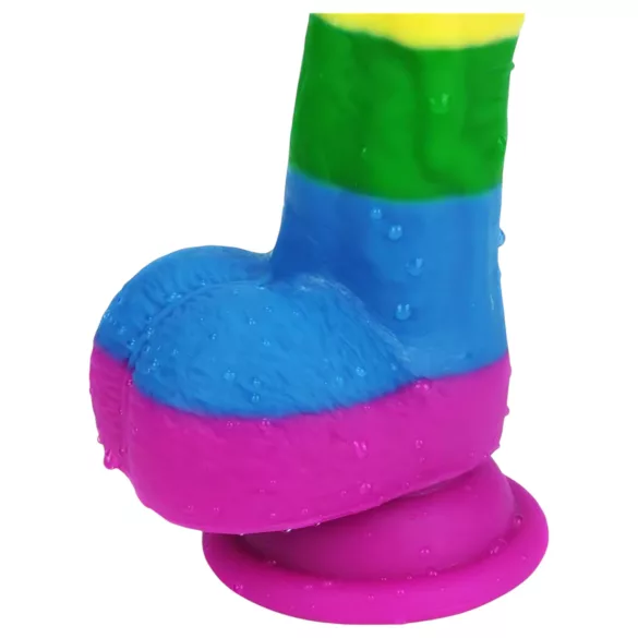 Lovetoy Prider - realistiškas silikoninis dildo - 19 cm - vaivorykštinis