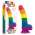 Lovetoy Prider - realistiškas silikoninis dildo - 19 cm - vaivorykštinis