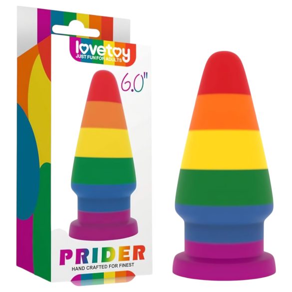 Lovetoy Prider - analinis kaištis - 15 cm - vaivorykštinis