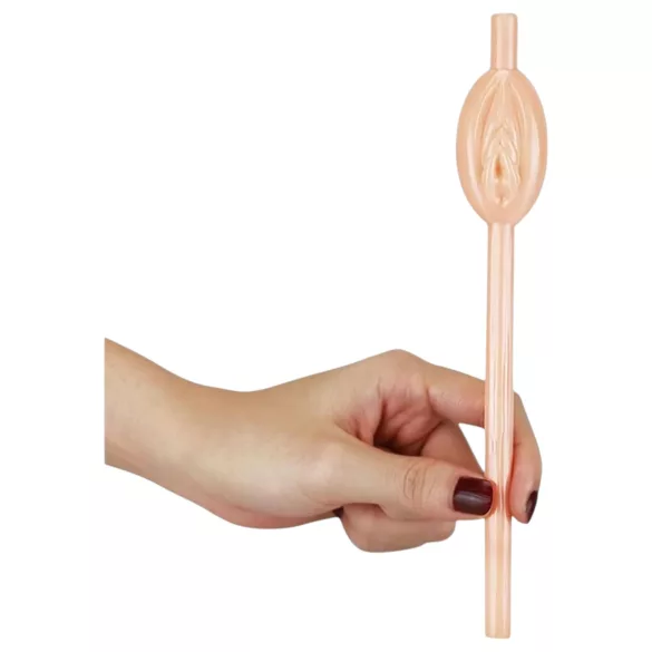 Lovetoy - šiaudelis su vulva - natūralios spalvos