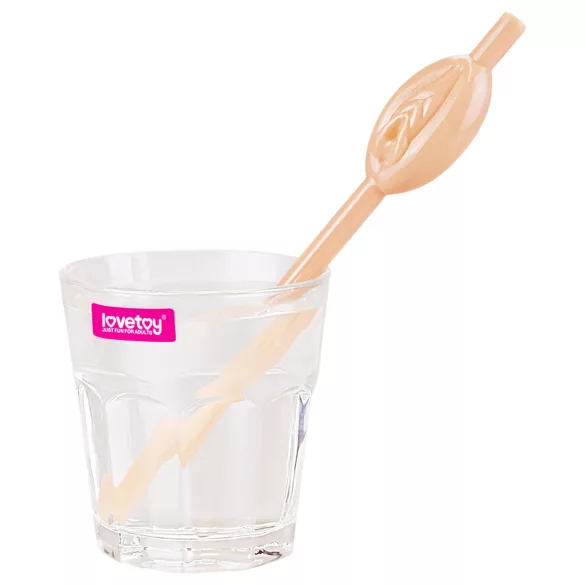 Lovetoy - šiaudelis su vulva - natūralios spalvos