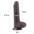 Lovetoy Sliding-Skin - dviejų sluoksnių dildo - 18 cm (rudas)