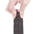 Lovetoy Sliding-Skin - dviejų sluoksnių dildo - 18 cm (rudas)