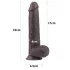 Lovetoy - dvigubo sluoksnio dildo - 23 cm - rudas