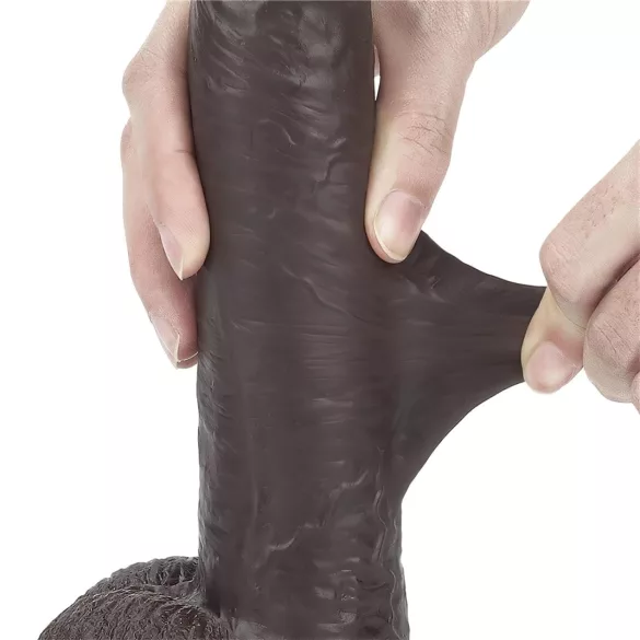 Lovetoy - dvigubo sluoksnio dildo - 23 cm - rudas