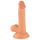 Mr. Rude - natūralus dildo su sėklidėmis ir siurbtuku, 17cm