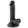 Ponas Rūstus - tikroviškas dildo su pačiulpiančiu, 17 cm (juodas)