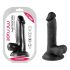 Ponas Rūstus - tikroviškas dildo su pačiulpiančiu, 17 cm (juodas)