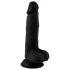 Mr. Rude - realistiškas dildo su sėklidėmis ir siurbtuku - 19 cm juodas