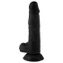 Mr. Rude - realistiškas dildo su sėklidėmis ir siurbtuku - 19 cm juodas