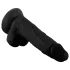 Mr. Rude - realistiškas dildo su sėklidėmis ir siurbtuku - 19 cm juodas